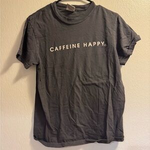Comfort Colors Black 'Caffeine Happy' Tee
